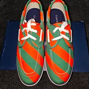 Men Club Room Royce Green/Org Stripe 9.5 new with box